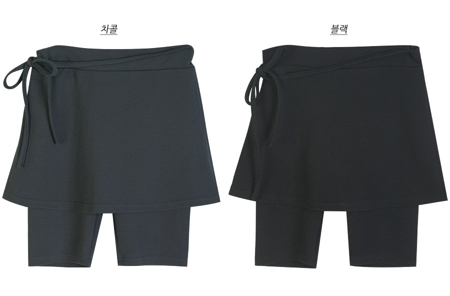 eLLa スカラップレギンスパンツ ブラック M