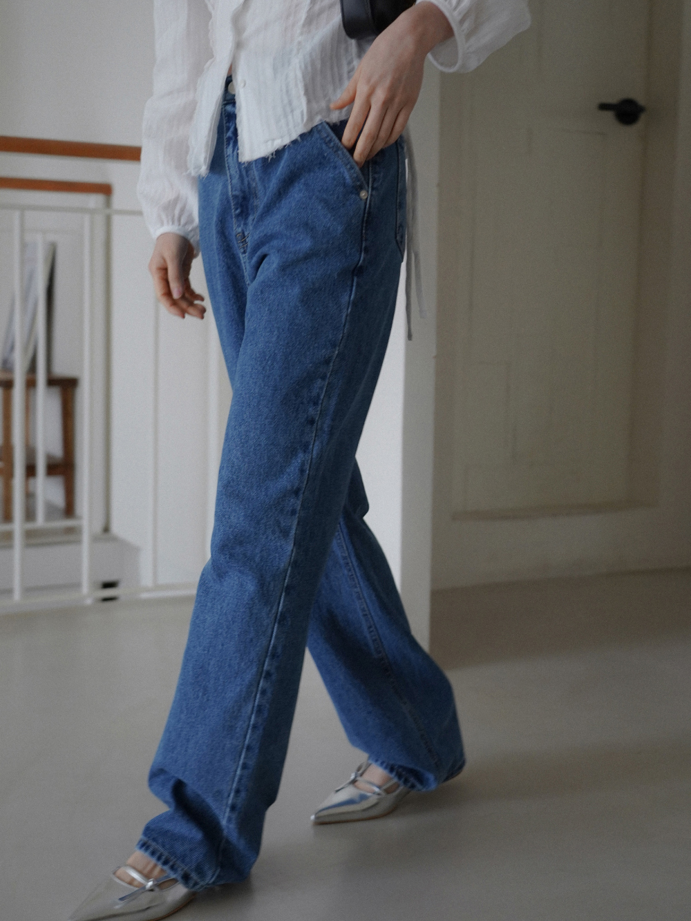 Chloé by Phoebe Philo サックスブルー デニムパンツ T34 Chloé by Phoebe Philo サックスブルー デニムパンツ T34
