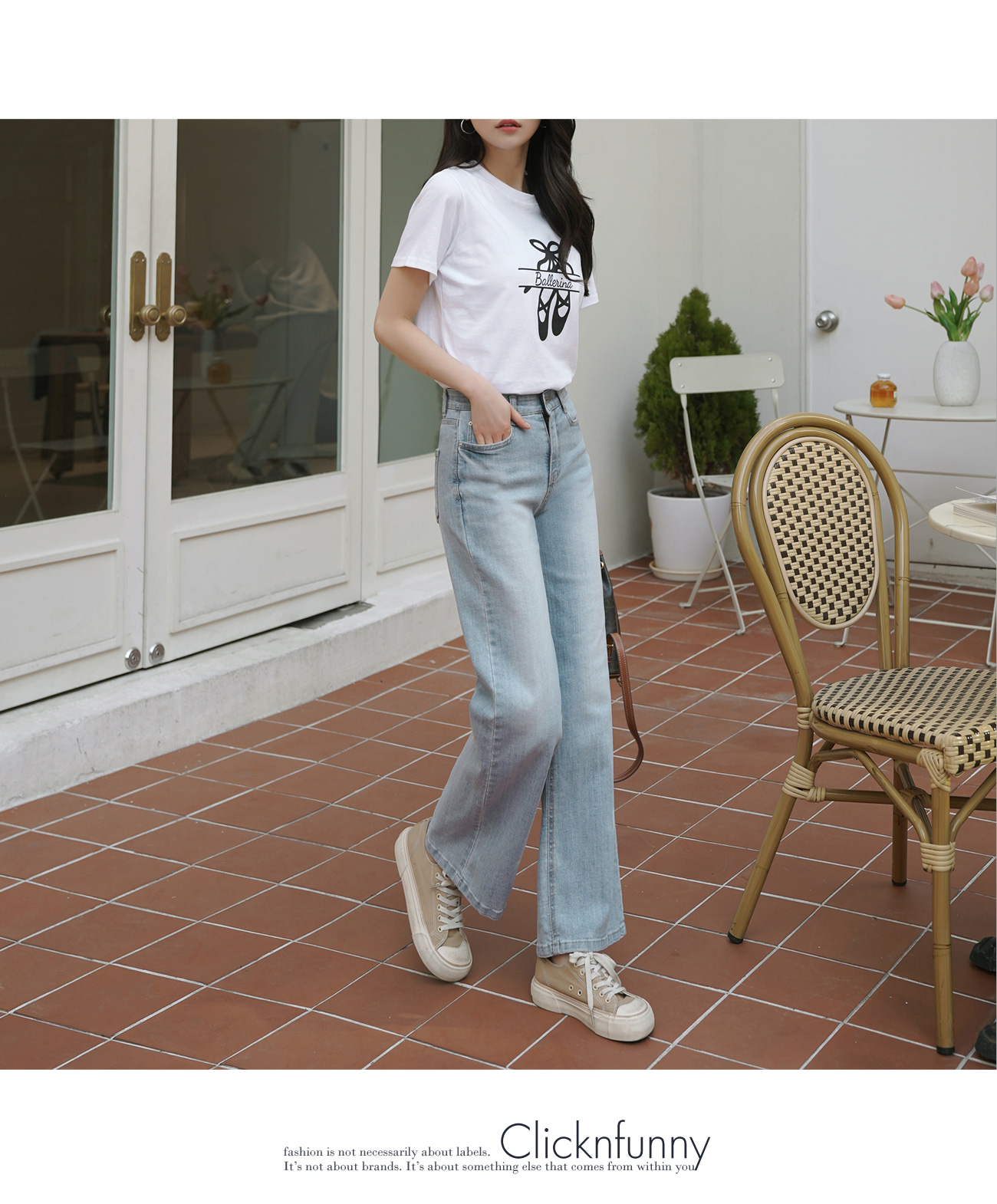 tシャツ BRODIAEA バレエシューズ半袖Tシャツ レディース tシャツ BRODIAEA バレエシューズ半袖Tシャツ レディース