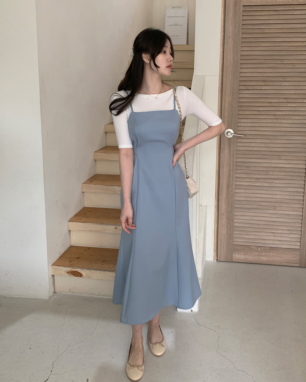 JOIEVE ドット ワンピース マーメイドスカート スクエアネック ワンピース JOIEVE ドット ワンピース マーメイドスカート スクエアネック