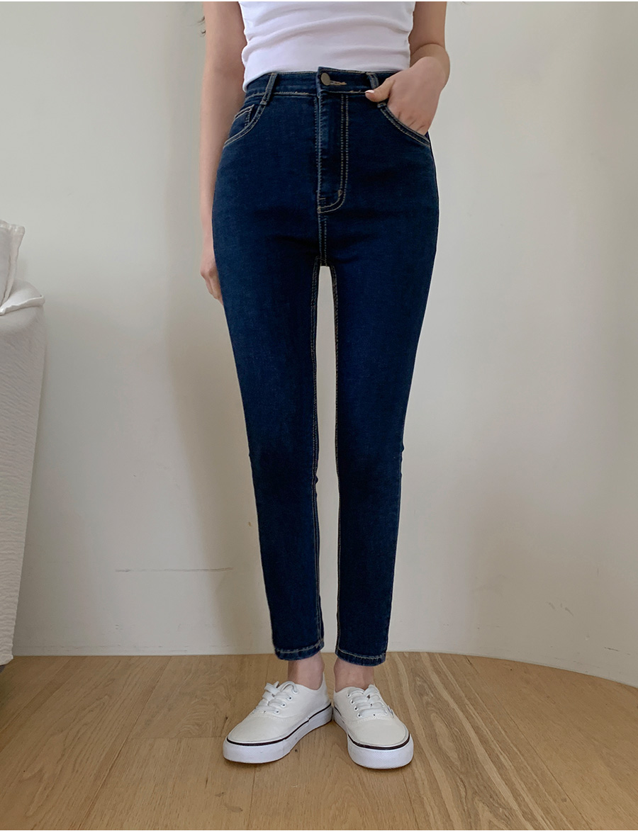ハイウエストスキニーデニムパンツ | レディースファッション通販 - DHOLIC