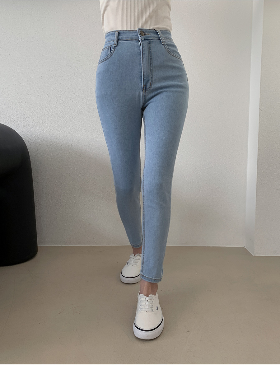 ハイウエストスキニーデニムパンツ | レディースファッション