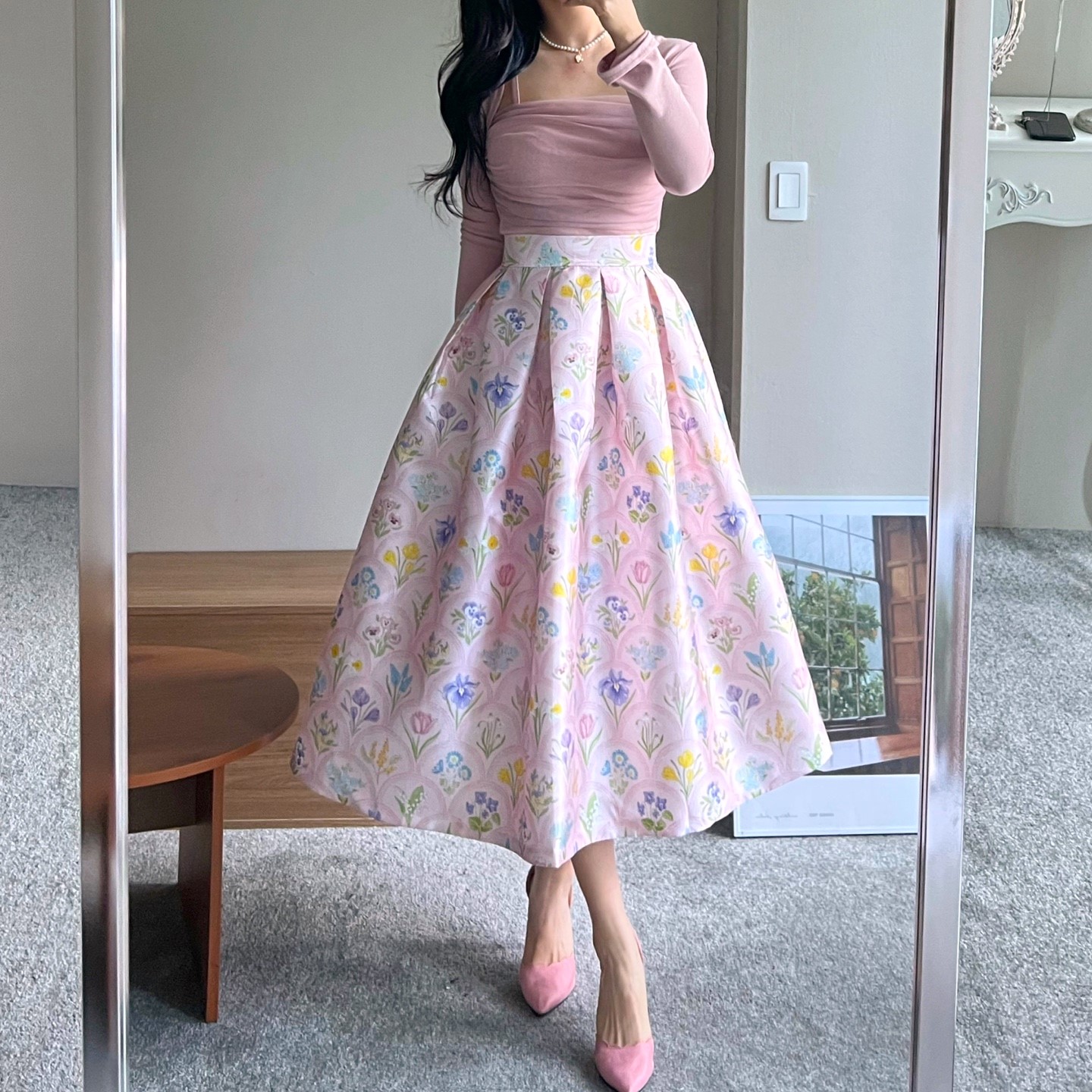 【22AW】PRADA_woman / プリーツウールツイル フレア スカート 22AW】PRADA_woman / プリーツウールツイル フレア スカート