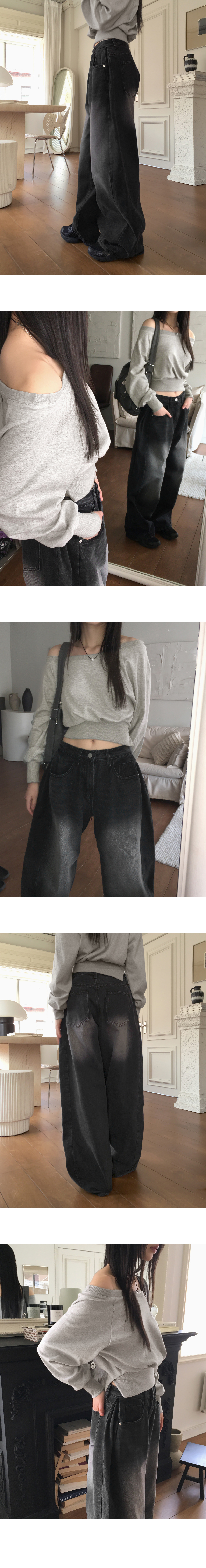 2TYPEサイドタックバルーンデニムパンツ | レディースファッション通販