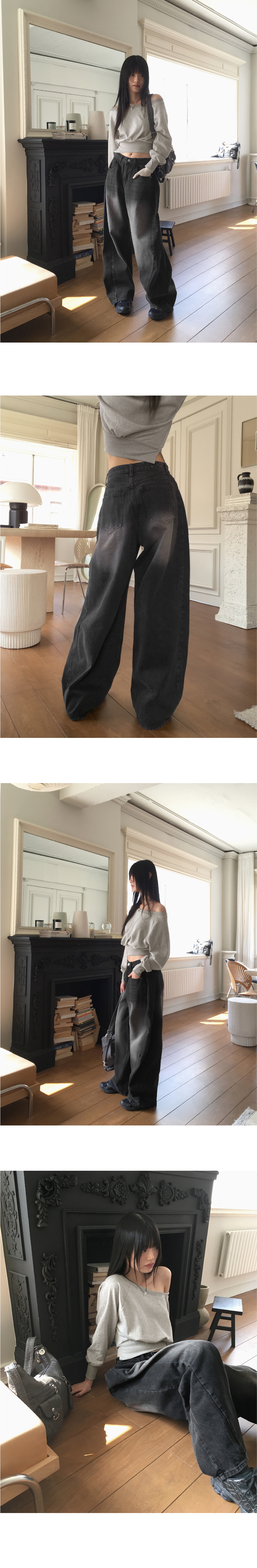 2TYPEサイドタックバルーンデニムパンツ | レディースファッション通販