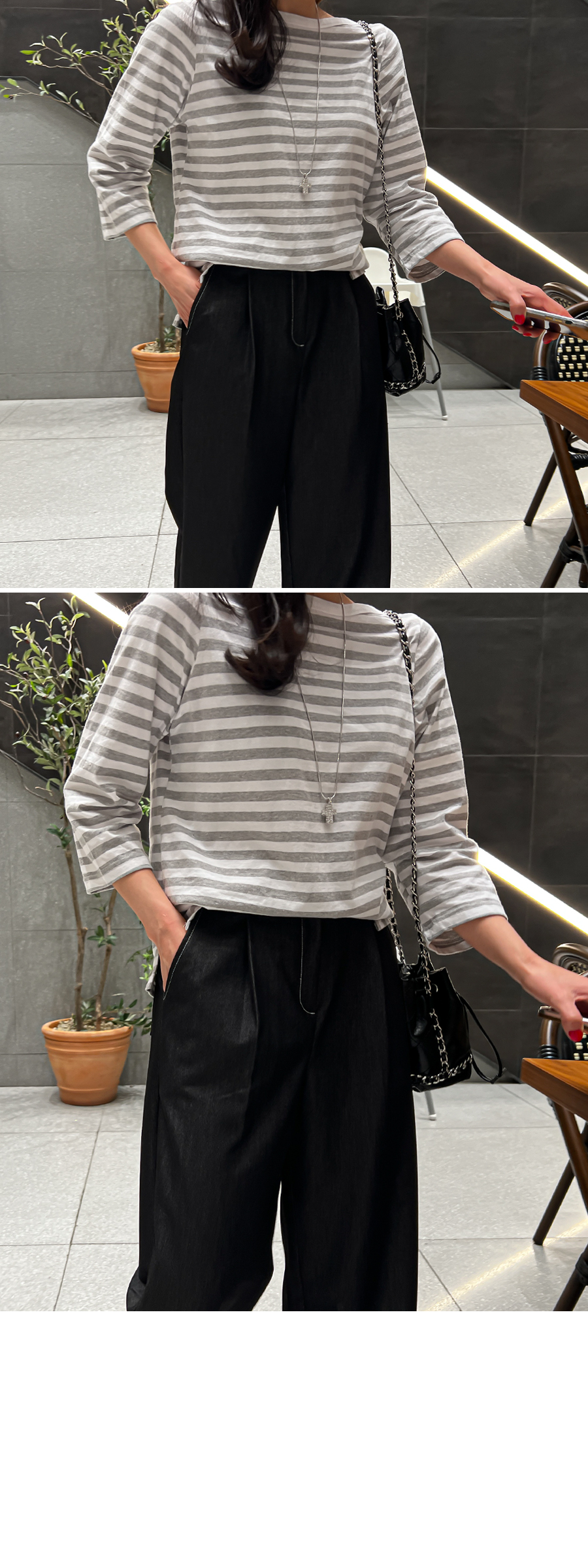 【新品タグ付】ボーダーズアットバルコニー ボートネックTシャツ ブラック 36 ボートネックボーダー7分袖Tシャツ | レディースファッション通販 - DHOLIC