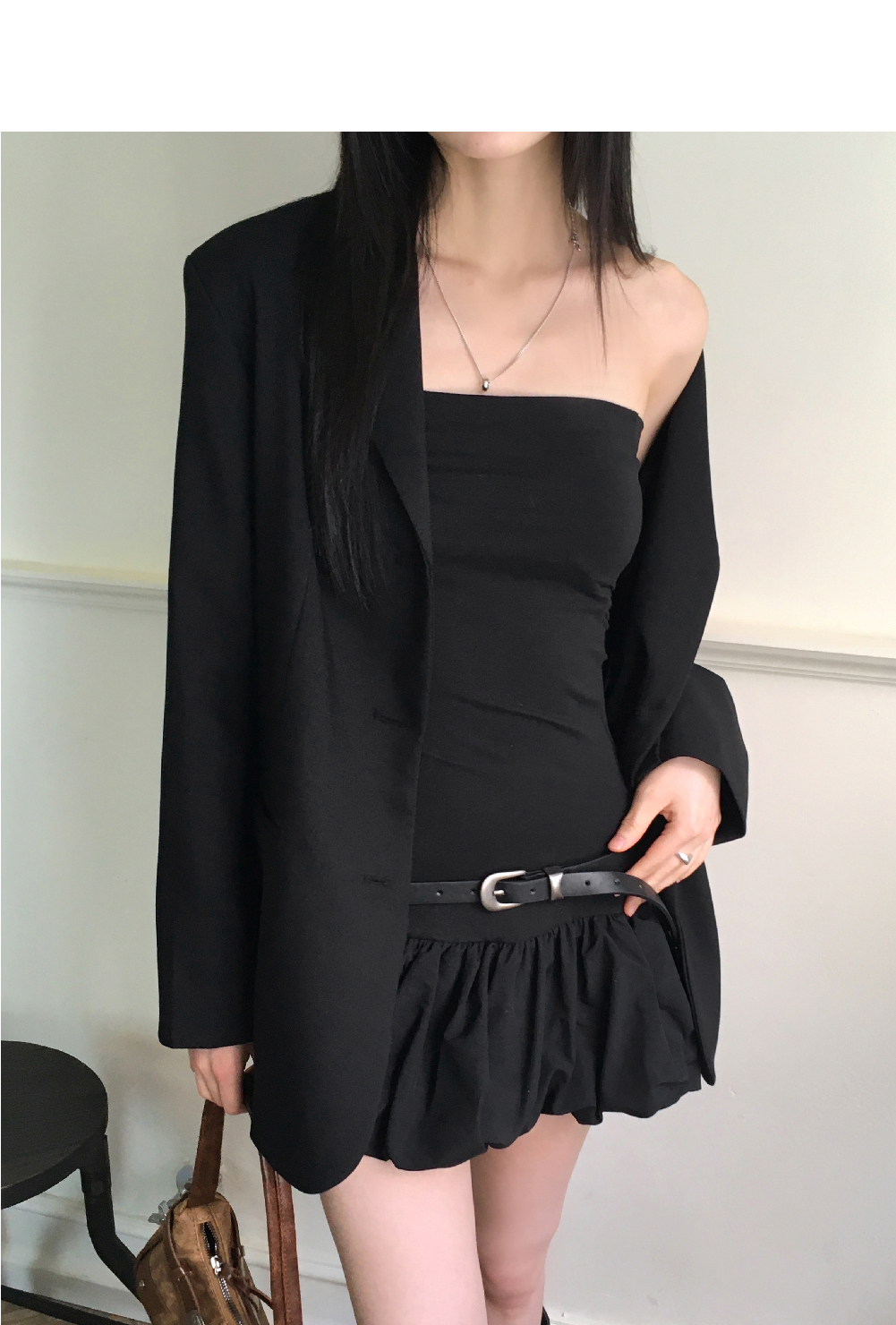 パンプキンヘムチューブトップミニワンピース | レディース