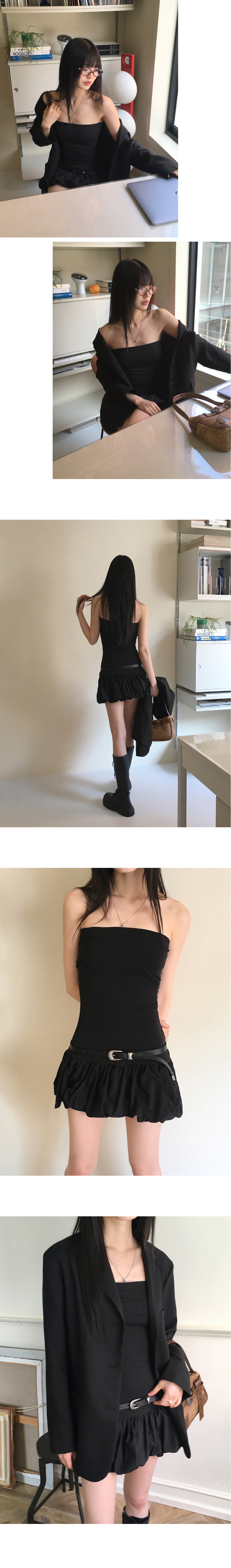 パンプキンヘムチューブトップミニワンピース | レディース