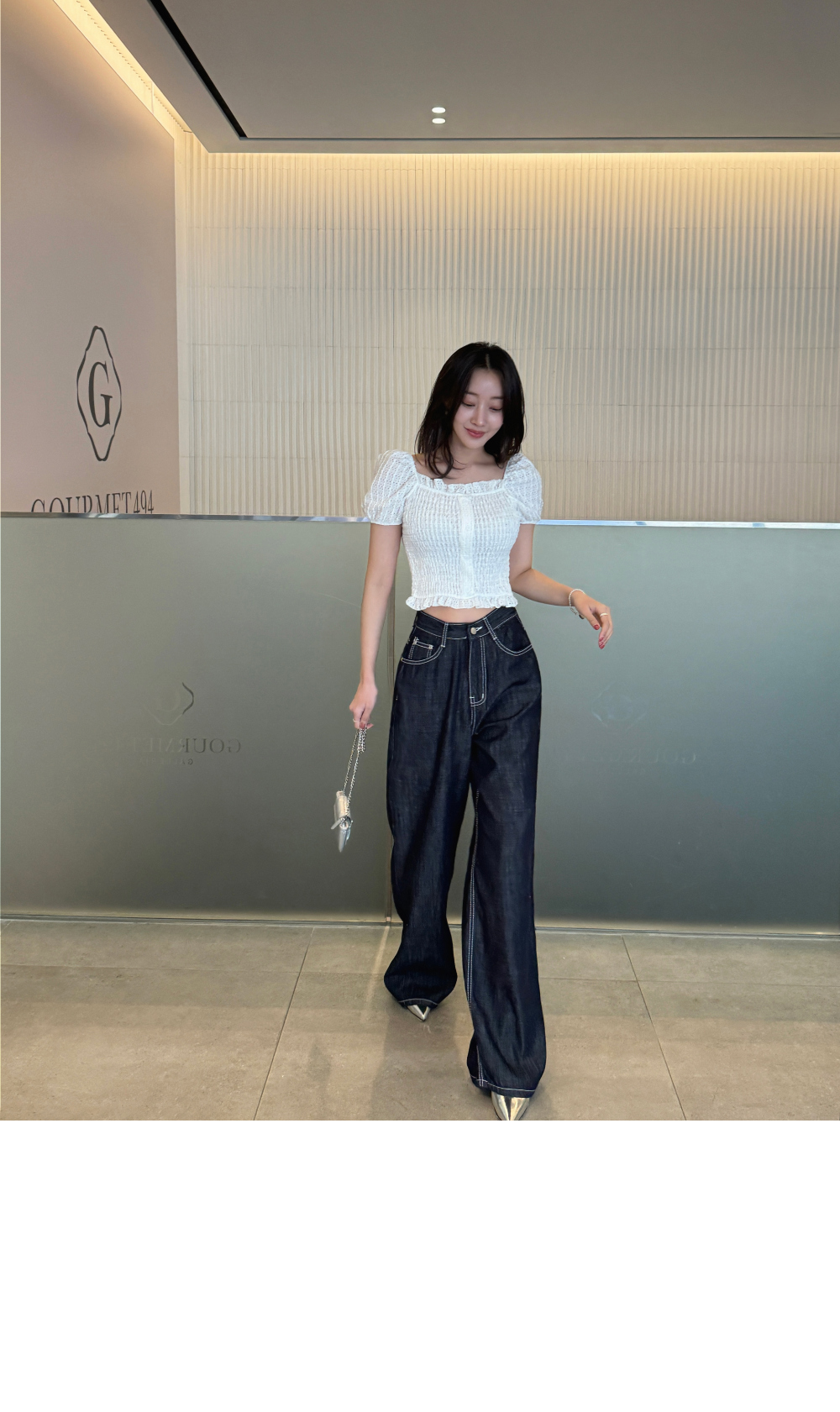 Kolor 26ss グリーンワイドデニム 配色ステッチワイドデニムパンツ | レディースファッション通販 - DHOLIC