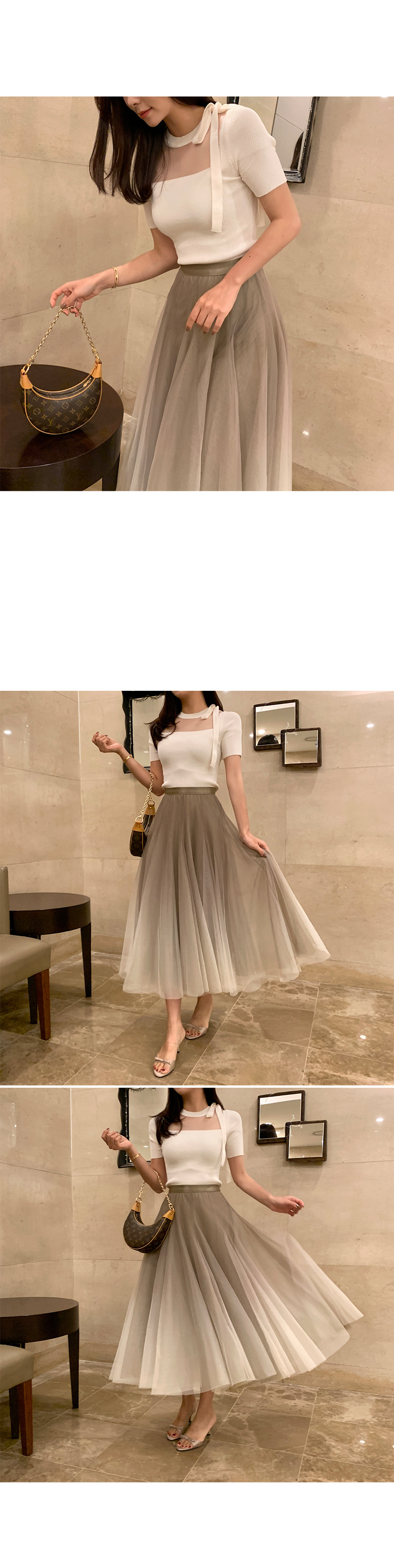 グラデーションチュールスカート | レディースファッション通販 - DHOLIC