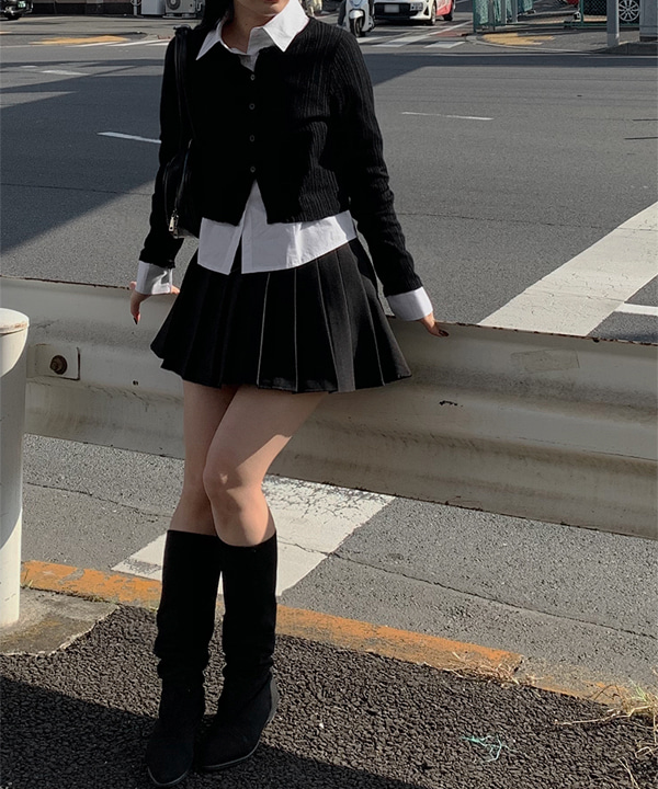 ベルト付プリーツミニスカート | レディースファッション通販