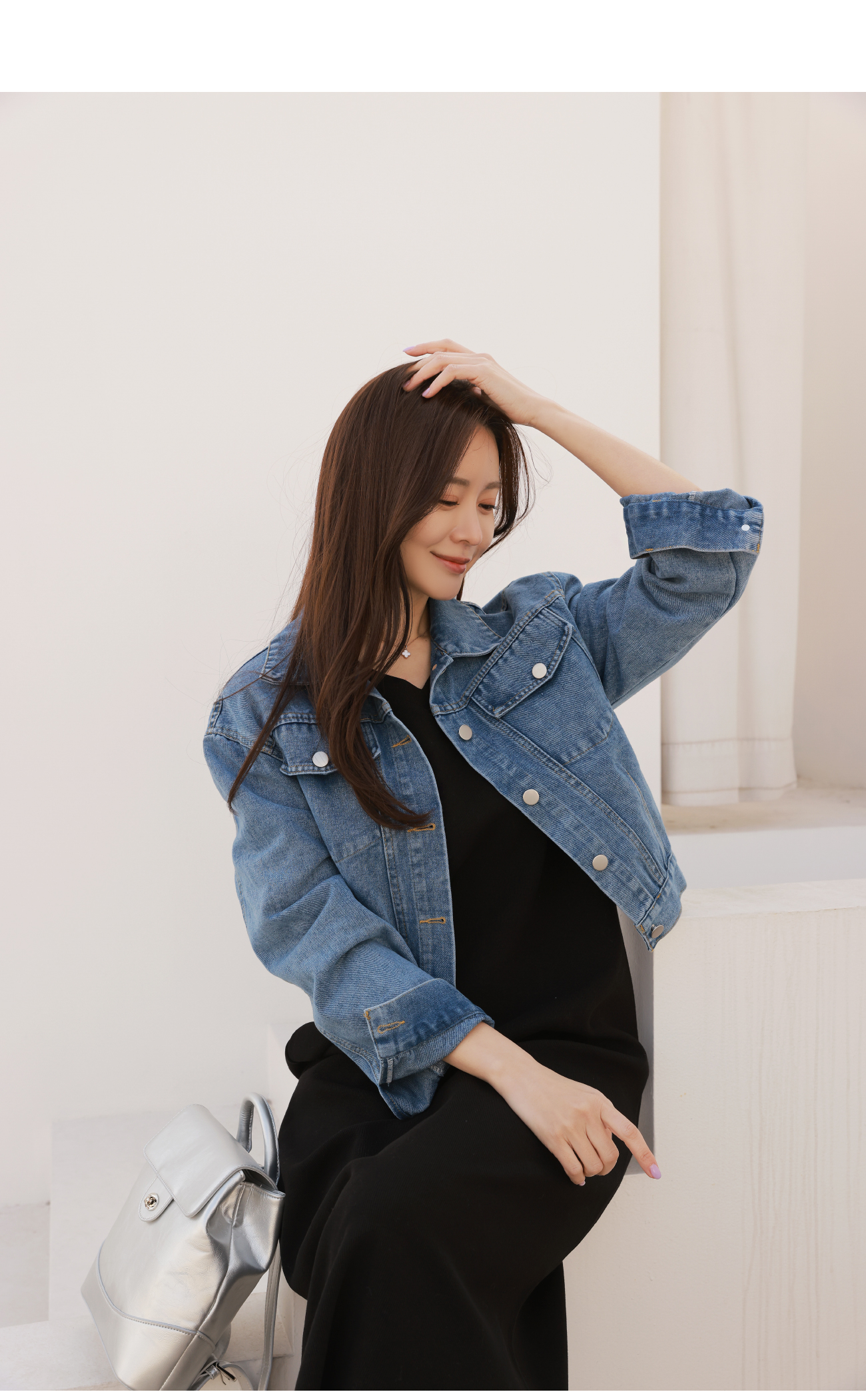 【至高イタリア製】 CRISTINA デニムジャケット 抜群のシルエット 美品 1803891_info_E1319093-C3C0-