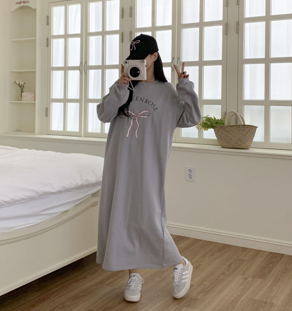 リボンスウェットワンピース | レディースファッション通販 - DHOLIC