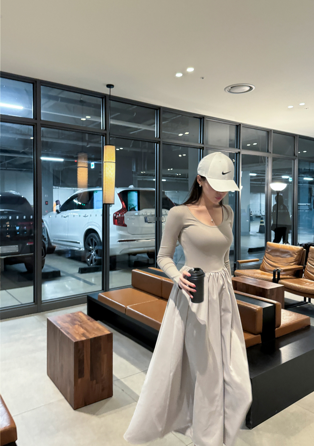 Uネック長袖フレアワンピース | レディースファッション通販 - DHOLIC