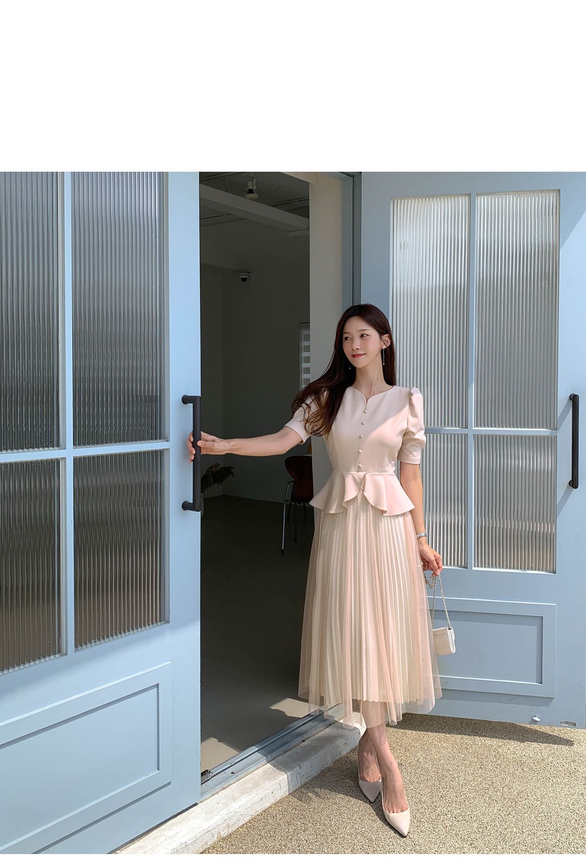 プリーツプリーズ　チュールミニワンピース プリーツプリーズチュールミニワンピース