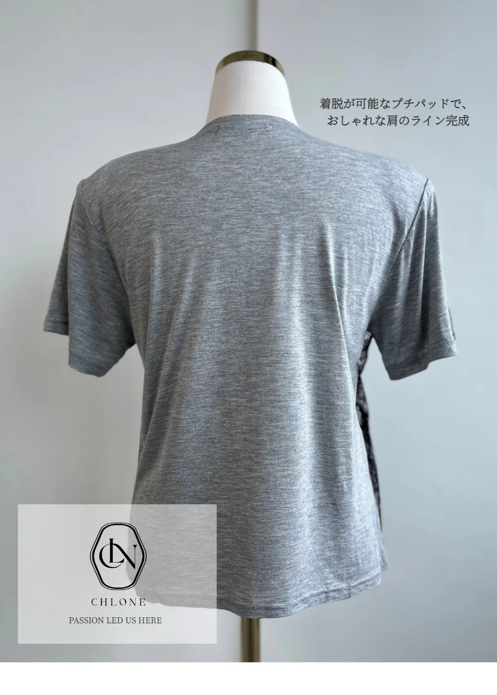 半袖Tシャツ チャコール 商品カラー画像-S6L7
