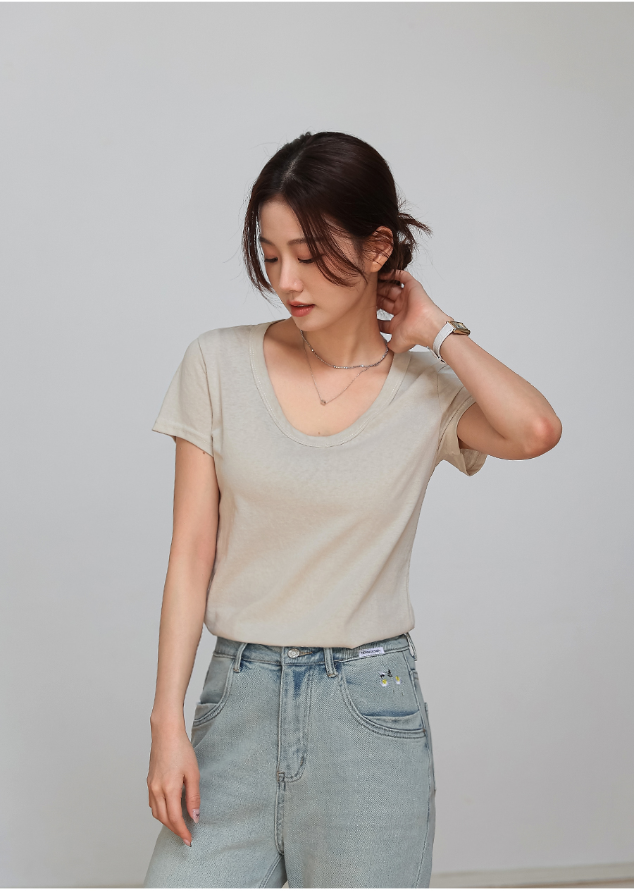 国内発送 manuell&frank Uネック半袖Tシャツ Uネック半袖Tシャツ | レディースファッション通販 - DHOLIC