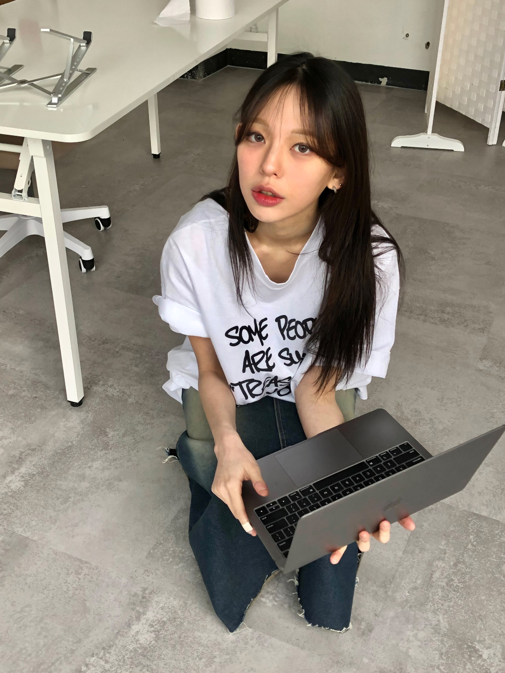 英字プリントオーバーTシャツ | レディースファッション通販