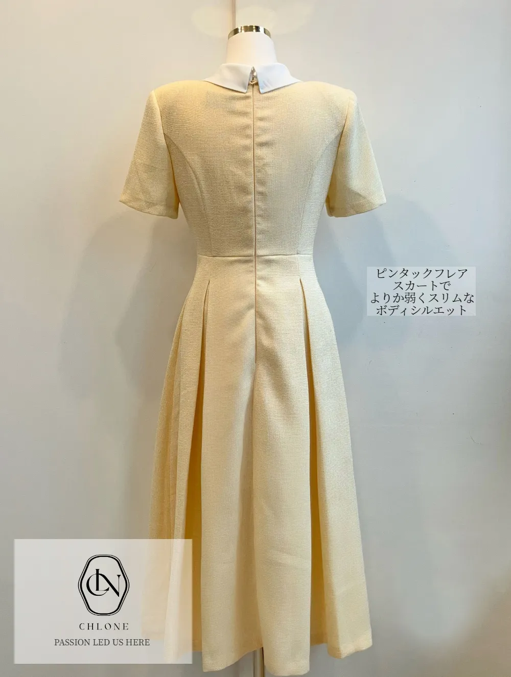 ロングドレス クリーム 商品カラー画像-S3L7