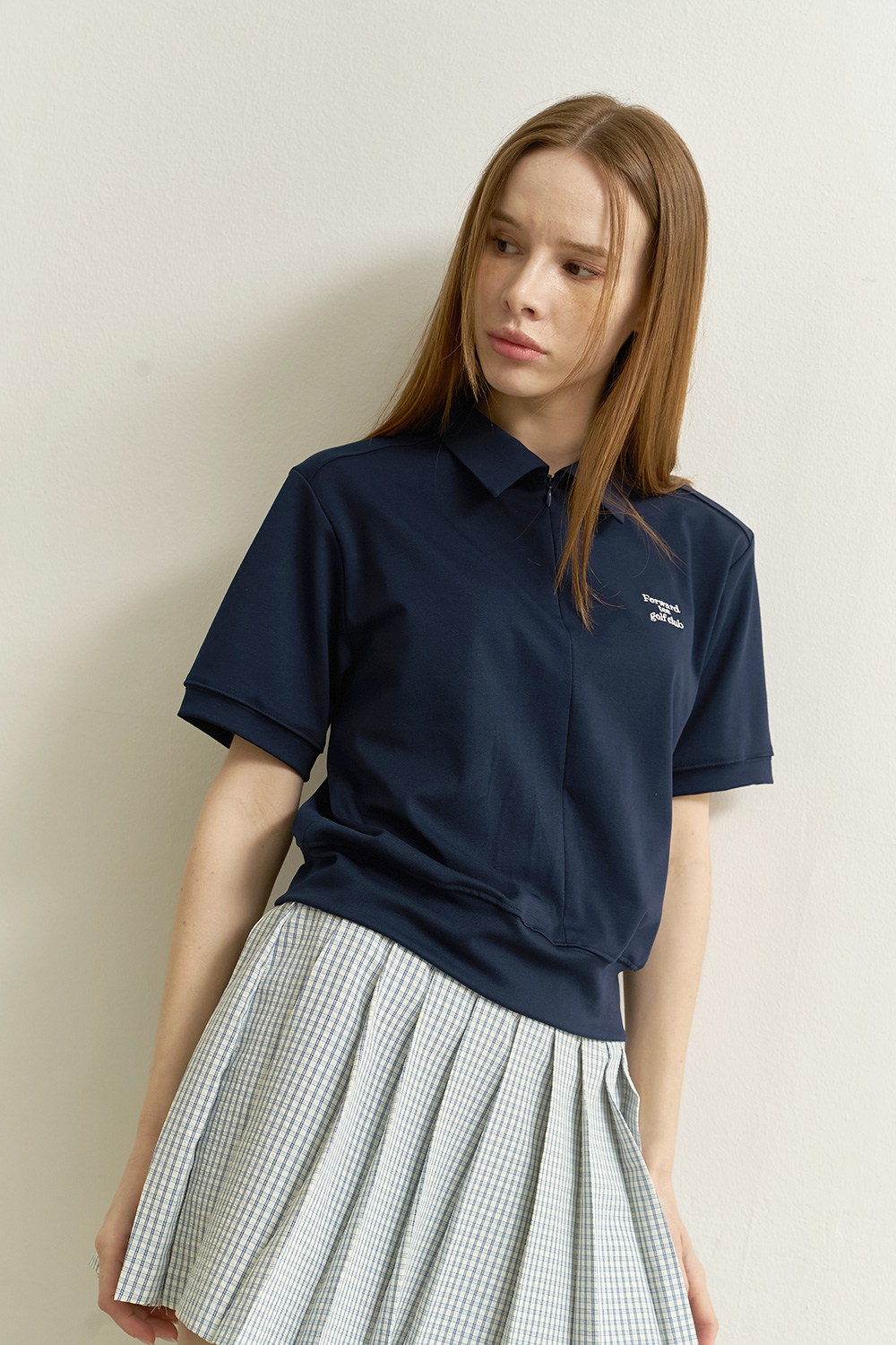 DIESEL フロントジップ 半袖 Tシャツ フロントジップアップカラー半袖Tシャツ | レディースファッション通販