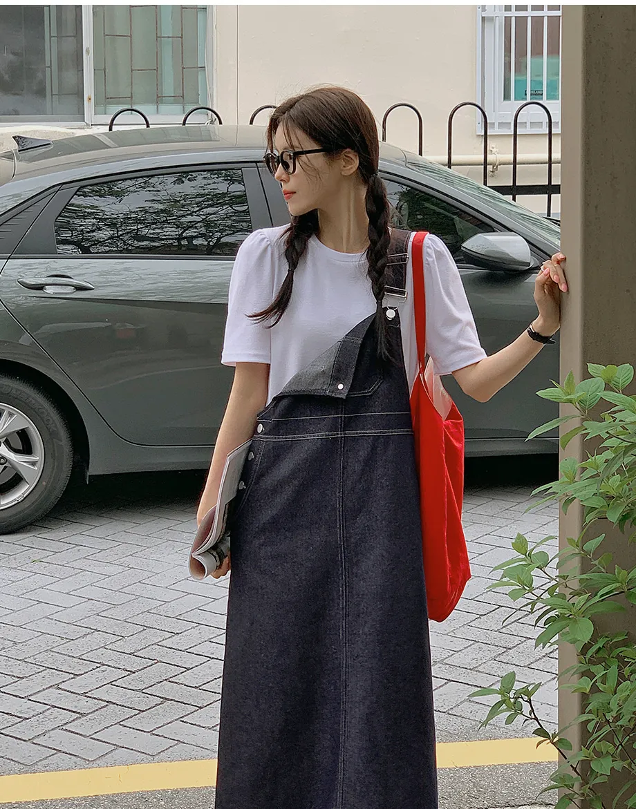 リリエンコ ラウンドネックパフシャリング半袖Tシャツ