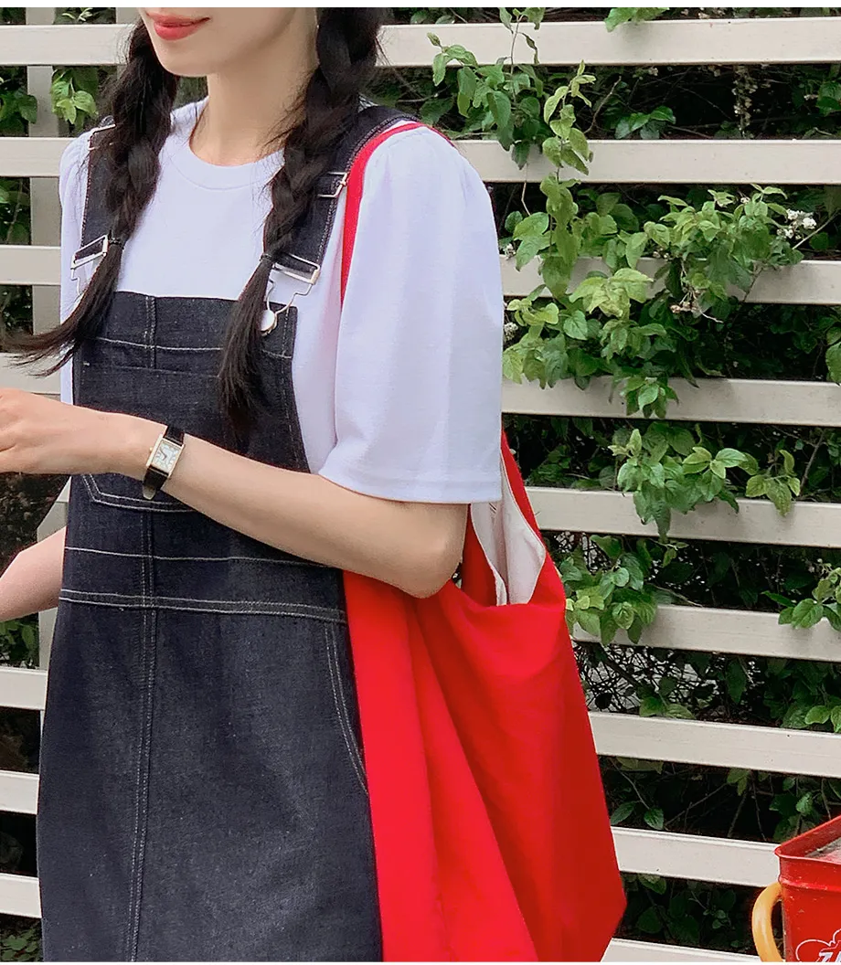 リリエンコ ラウンドネックパフシャリング半袖Tシャツ