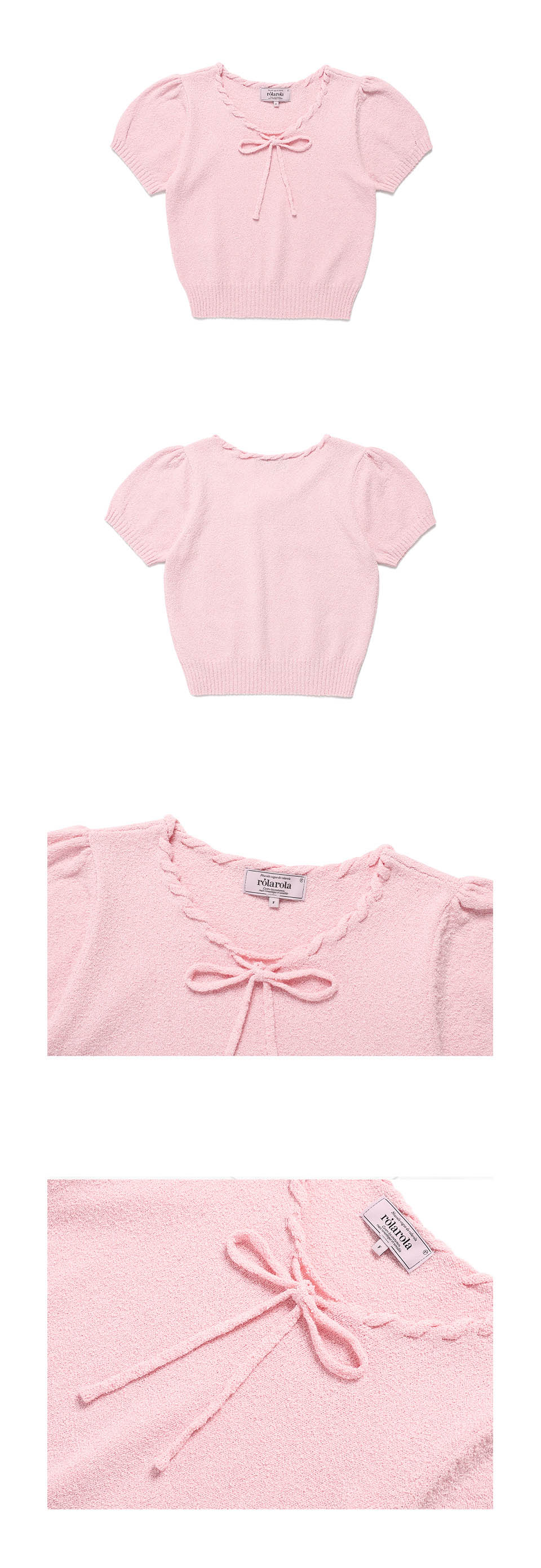 うさこ　archivio ピンク 半袖ニット うさこ archivio ピンク 半袖ニット うさこ archivio ピンク 半袖