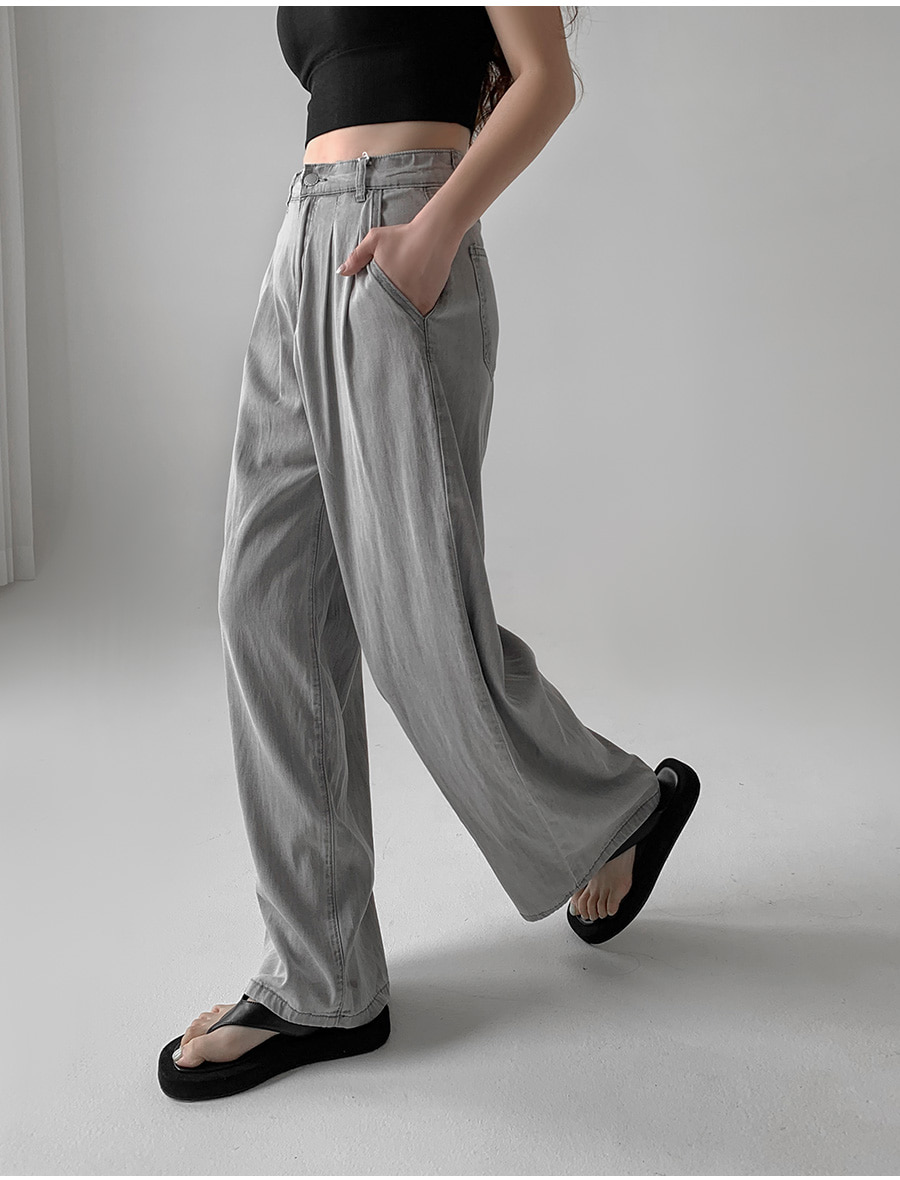 3TYPEツータックワイドデニムパンツ | レディースファッション通販