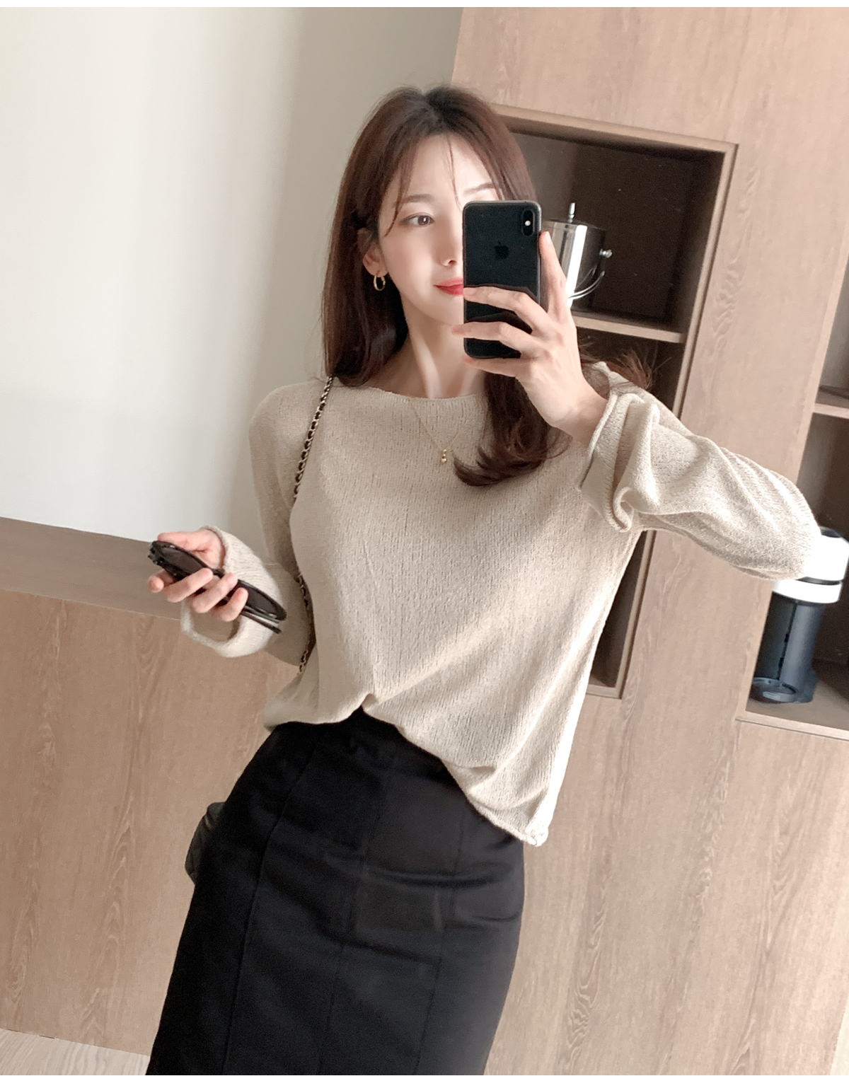 ベルト付フロントスリットスカート | レディースファッション