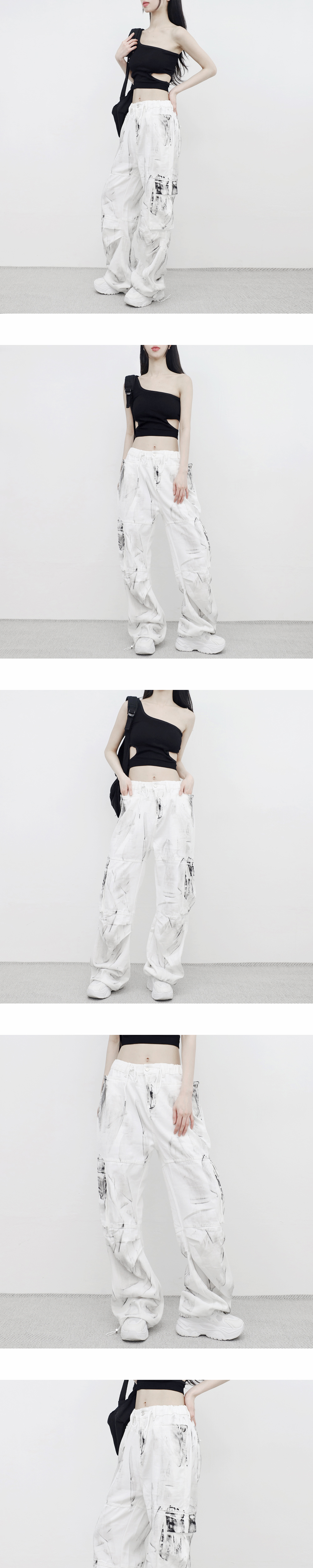 2WAYペイントカーゴパンツ | レディースファッション通販 - DHOLIC