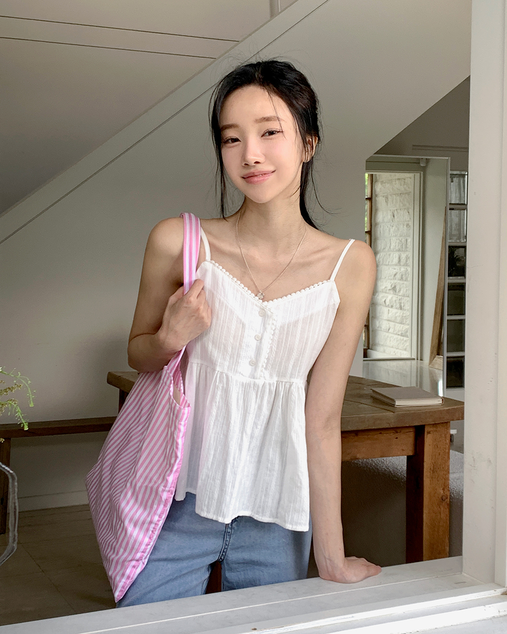 MIESROHE ペプラムキャミソール グレー 1820079_info_6030236B-8C02-