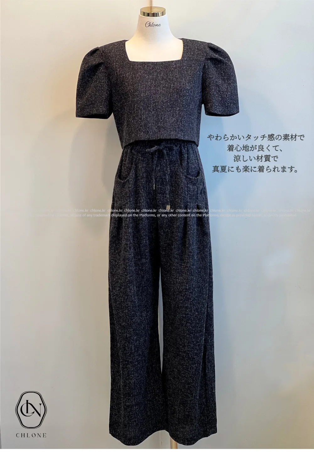 半袖Tシャツ チャコール 商品カラー画像-S3L9