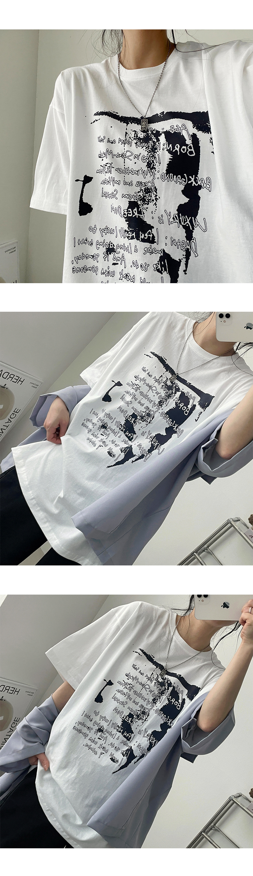 Amazon | [&AND STUDY] 長袖 Tシャツ メンズ 英字 プリント T