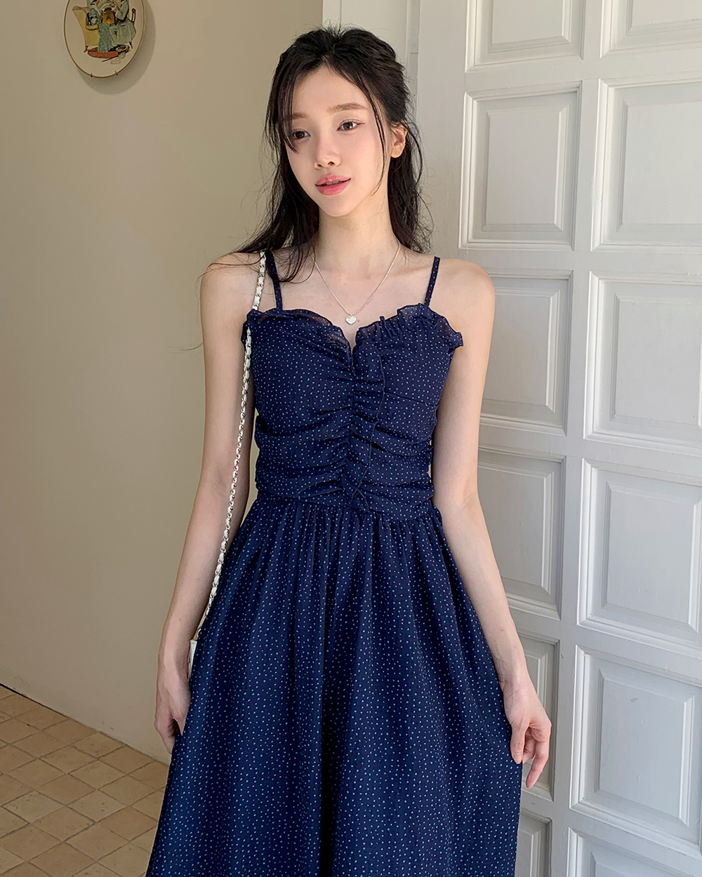 CHICWISH★ドットフリルキャミワンピース 3色☆ 1823236_info_EB4A242F-CD5E-