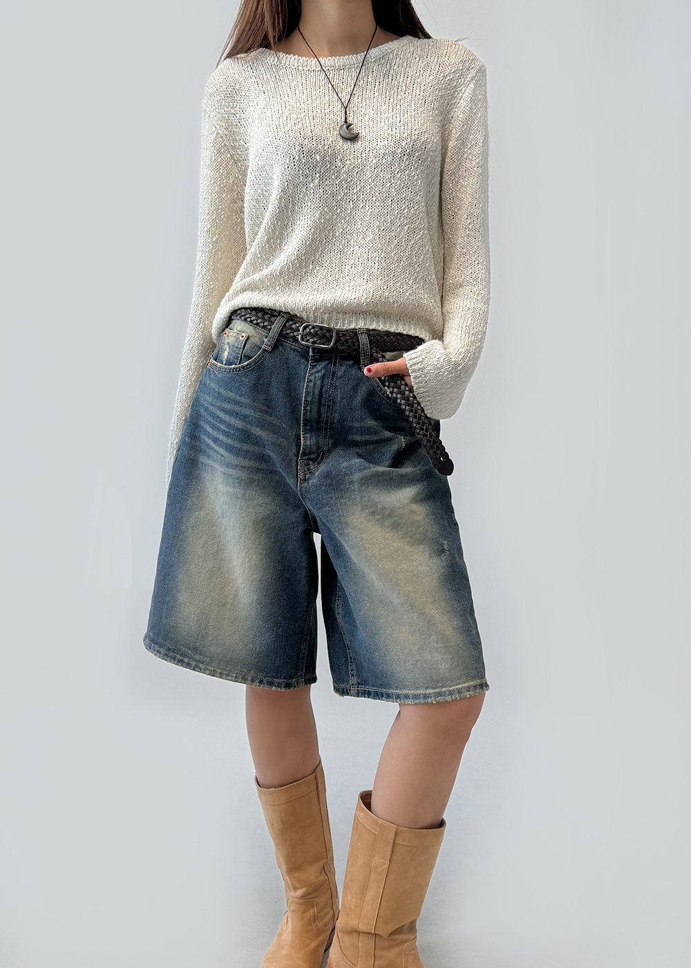 【新品未使用】ALLISON BROWN デニムハーフパンツ Amazon | [Eldori] デニムショートパンツ レディース ショーパン