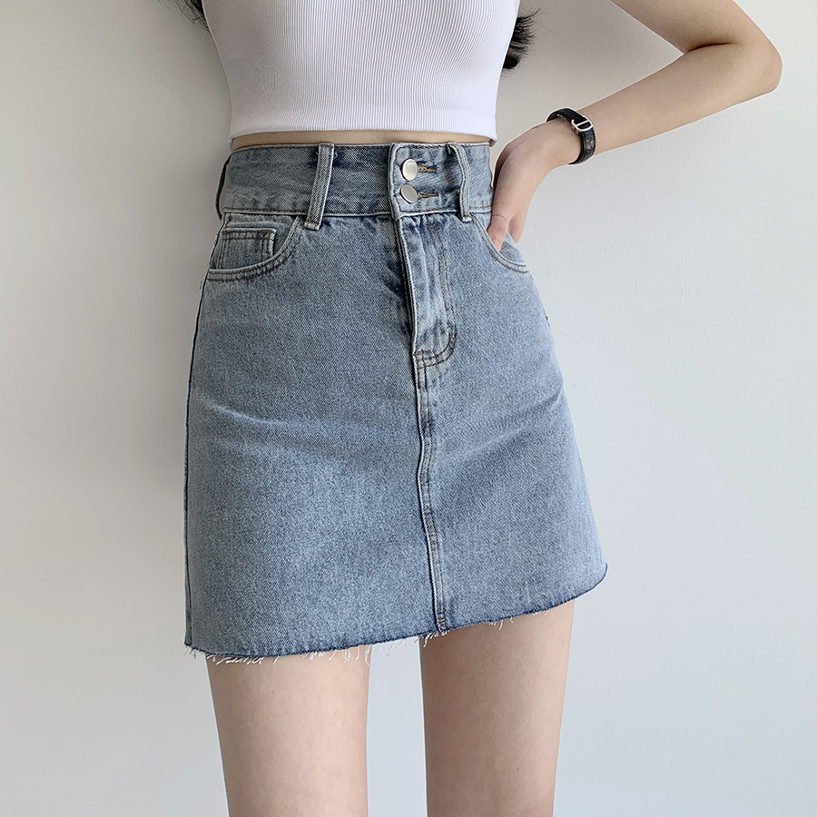 サイドラインデニムドッキングスカート | AND ON JIONE STORE