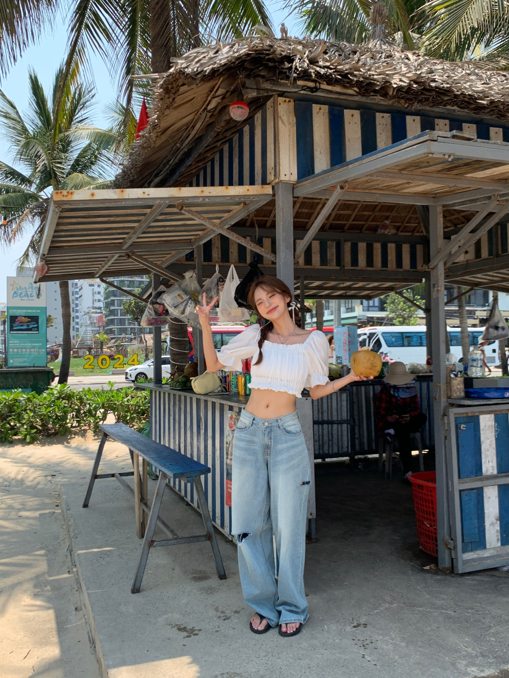 Eimee Law トリカラー 切替 ワイドパンツ デニム調 ラメ レース ファッションファッション - Eimee Law トリカラー 切替 ワイド