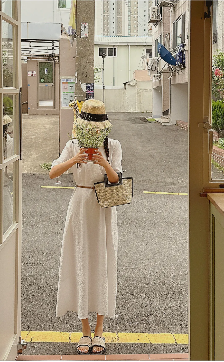 RIRINCO オープンカラーベルトカシュクールワンピース