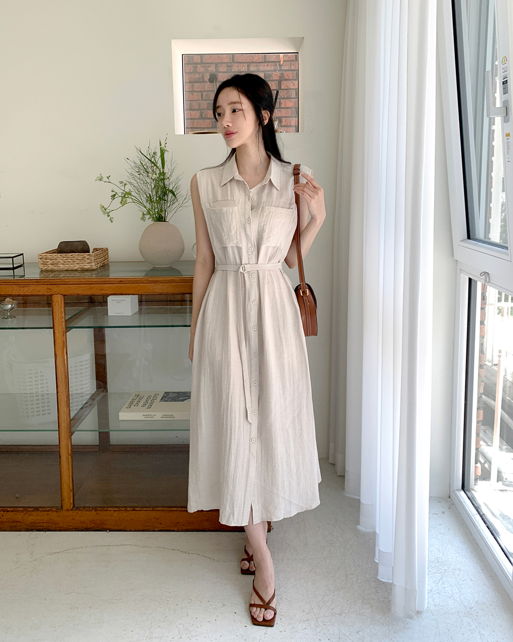 ノースリロングシャツワンピース | レディースファッション通販
