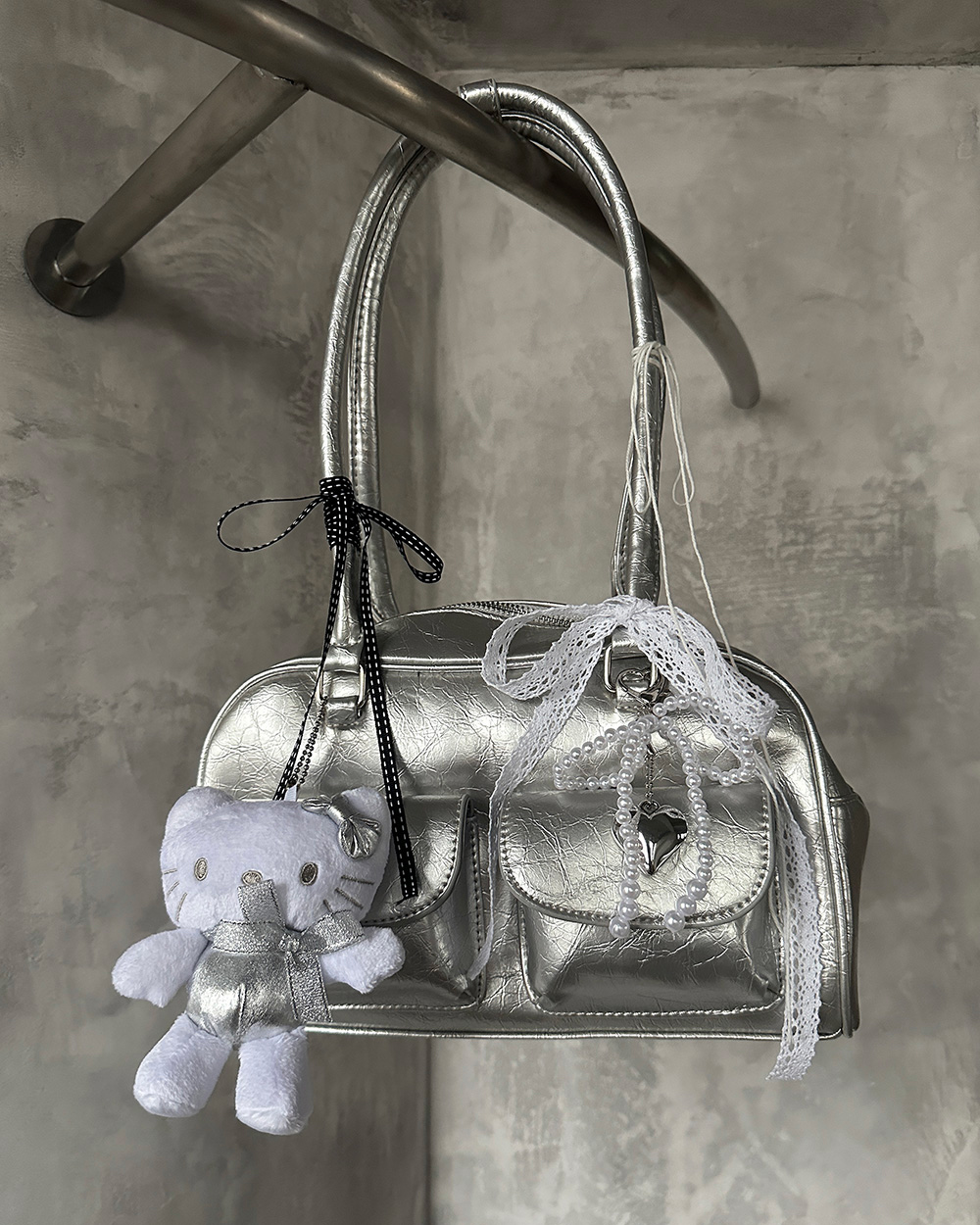 韓国製 MUR Poi ハンドバッグ/ショルダーバッグ/ハンドバッグ (ブラック) - ショップ mur-bag ショルダーバッグ - Pinkoi