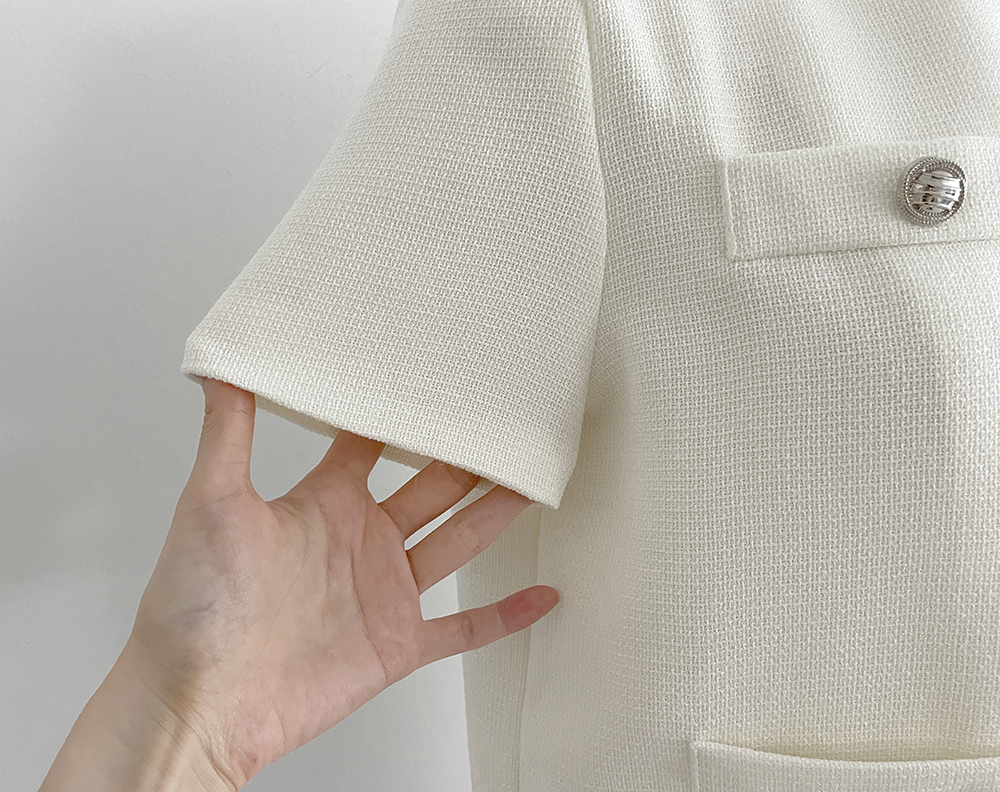 ツイードクロップド半袖ジャケット | レディースファッション通販 - DHOLIC