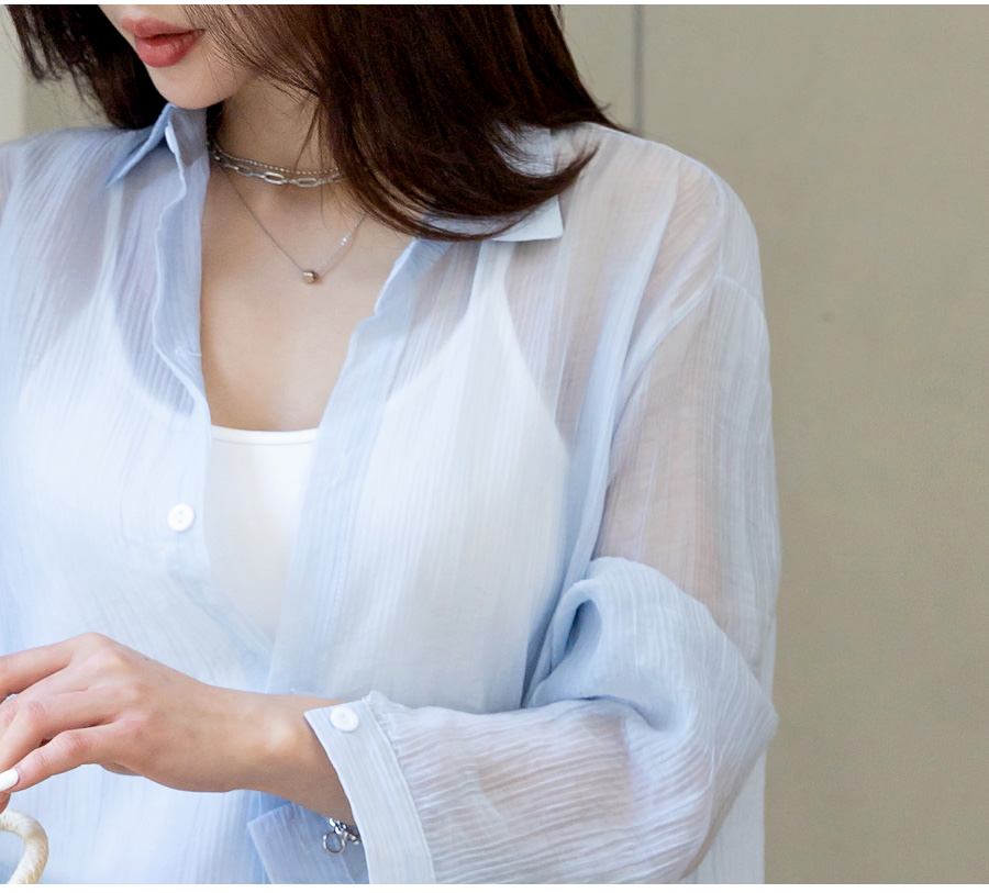 イフ❣️シルク素材シースルー長袖シャツ 楽天市場】シースルー（シャツ・ブラウス｜トップス）：レディース