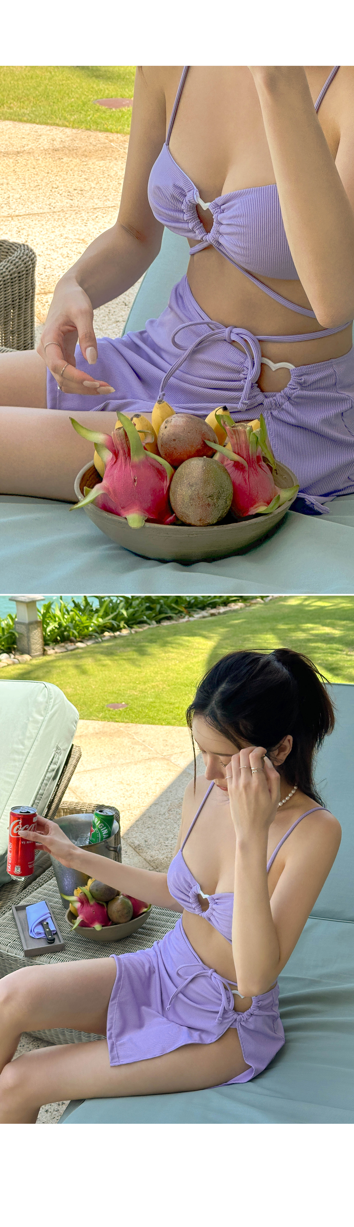 ハートリングストラップビキニ上下&スカートSET | レディース