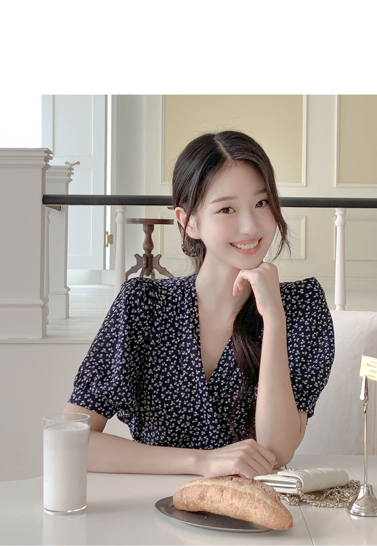 シュシュ付カシュクールフラワーワンピース | レディース