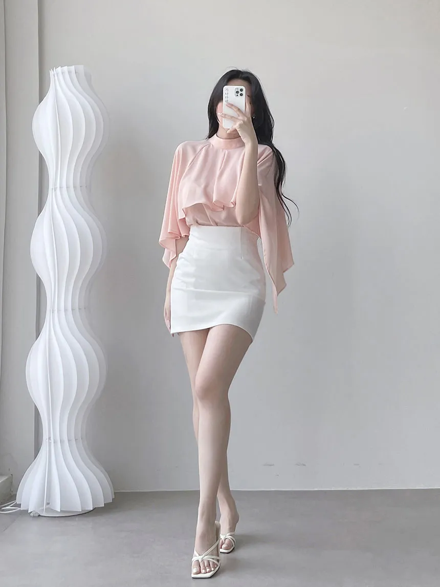 민소매 모델 착용 이미지-S1L38