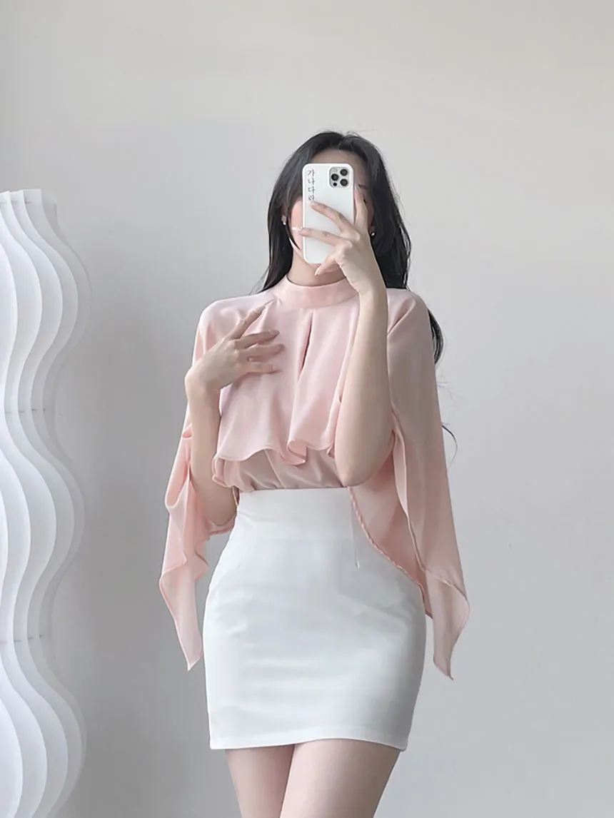 민소매 모델 착용 이미지-S1L32
