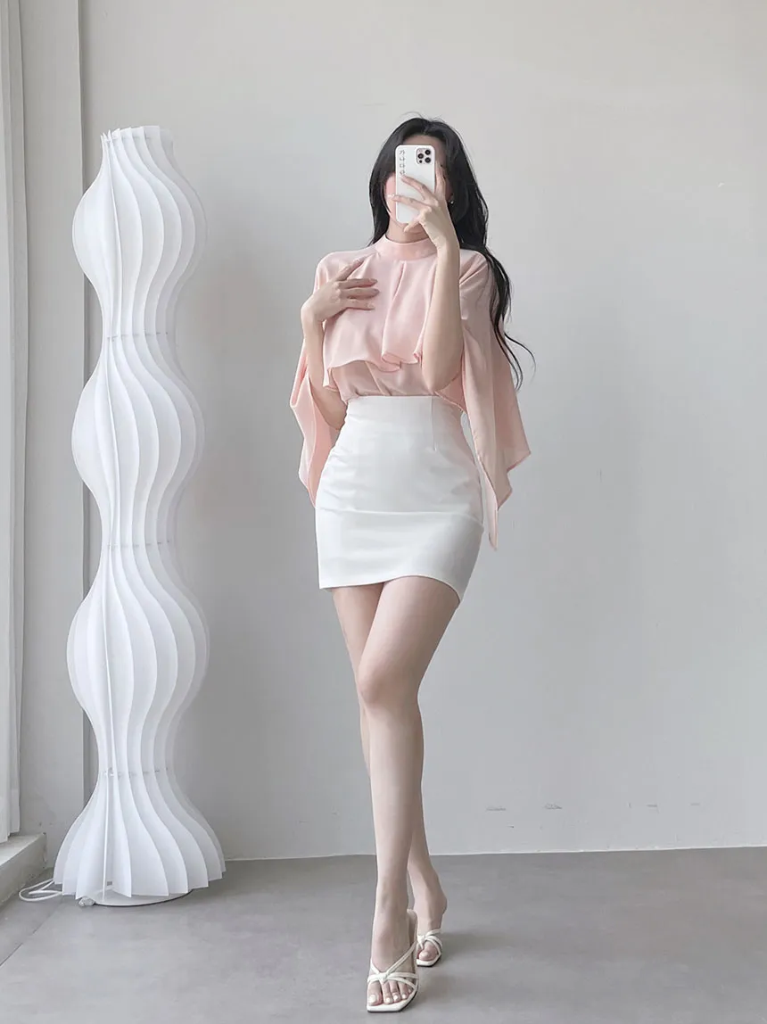 민소매 모델 착용 이미지-S1L39