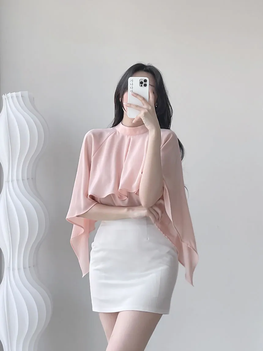 민소매 모델 착용 이미지-S1L40