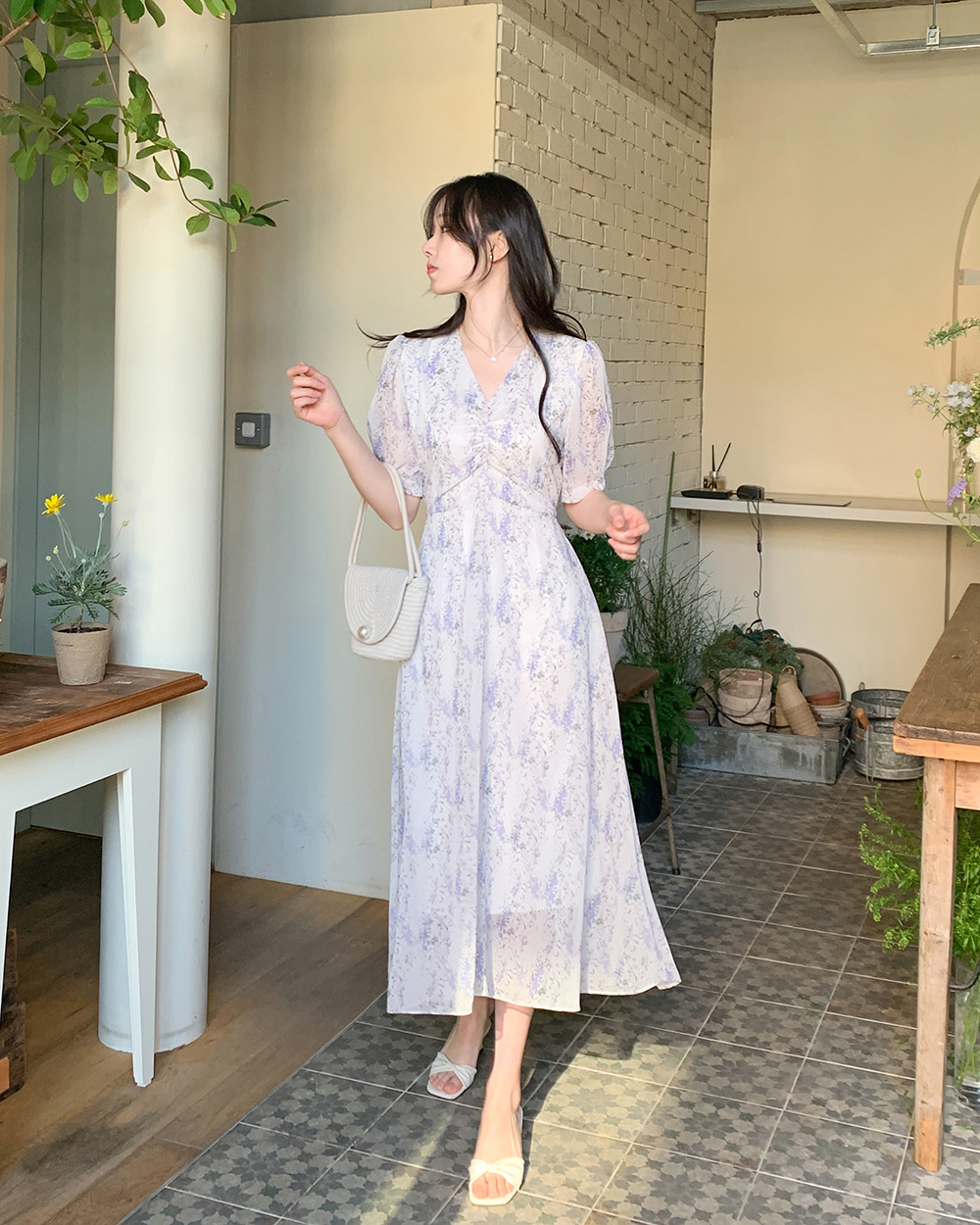 pinue ピヌエ　シフォンシャーリングワンピース pinue シフォンシャーリングワンピース - メルカリ