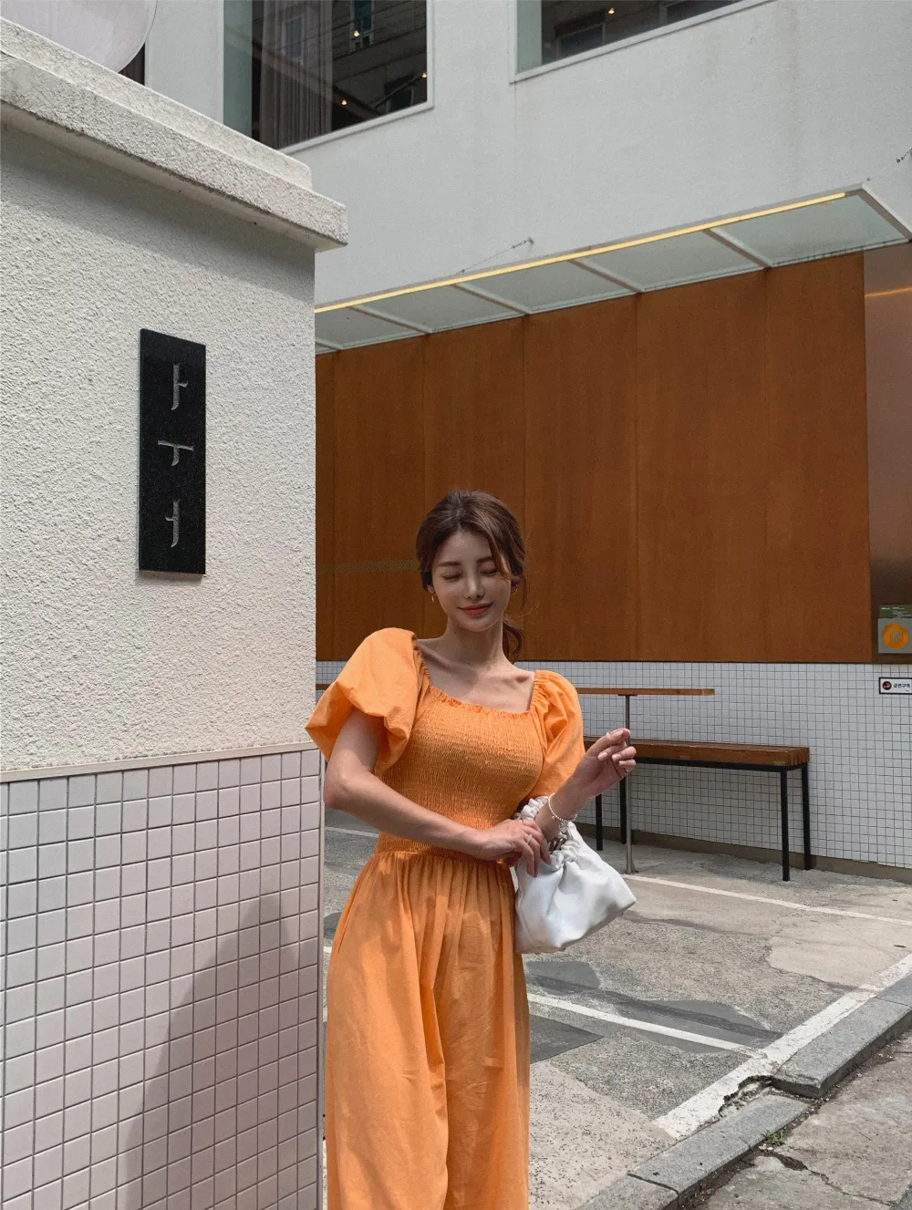 멜빵 스커트/바지 모델 착용 이미지-S1L90